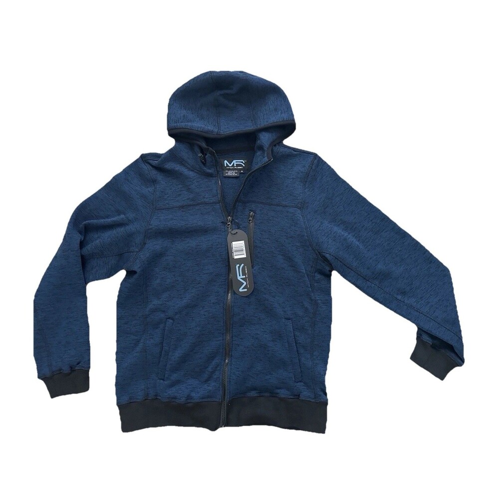 Mack Russo Mens  Size M Full Zip Hooded Jacket Dark Blue NWT